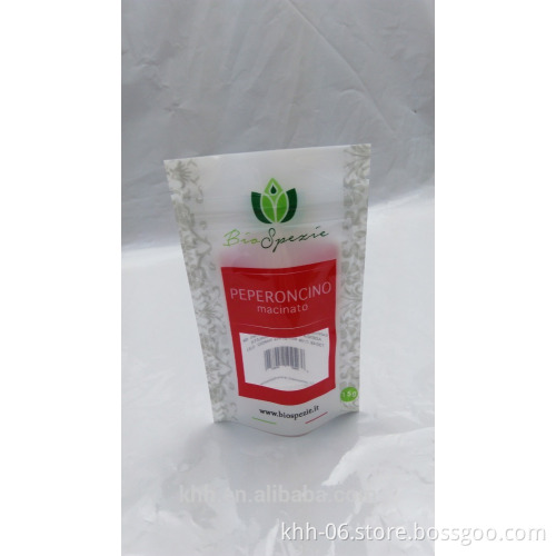 High Quality stand up clear window chia seeds ziplock bags